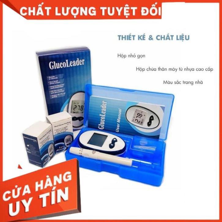 Máy đo đường huyết Gluco Leader Tặng kèm hộp kim chích và que thử an toàn, dễ dàng sử dụng,Kết quả nhanh, Chính xác