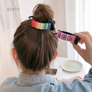 Kẹp Tóc Nữ Đính Kim Sa Màu Sắc Cầu Vồng