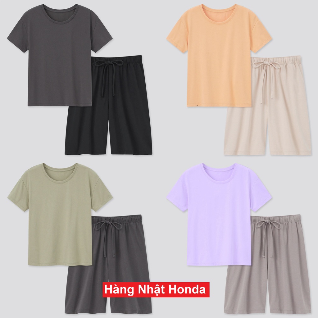 [Auth Uniqlo] Bộ quần áo ngắn Cotton AIRism Nữ Uniqlo - Nhật Bản