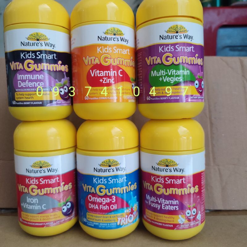 Kẹo dẻo Nature’s Way Kids Smart Vita Gummies 5 vị