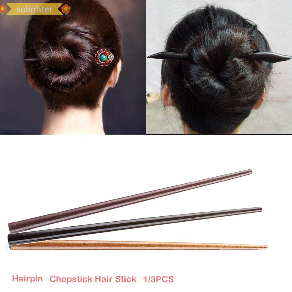 Đũa làm bằng tay Gậy làm tóc bằng gỗ đào Gỗ khắc Kẹp tóc Phụ kiện tóc cho phụ nữ Phong cách cổ điển Dụng cụ tạo kiểu tóc
