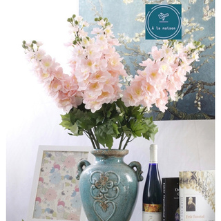 Cành hoa phi yến cao 80cm bằng lụa đẹp sang trọng, hoa lụa thiết kế trang trí nhà cửa