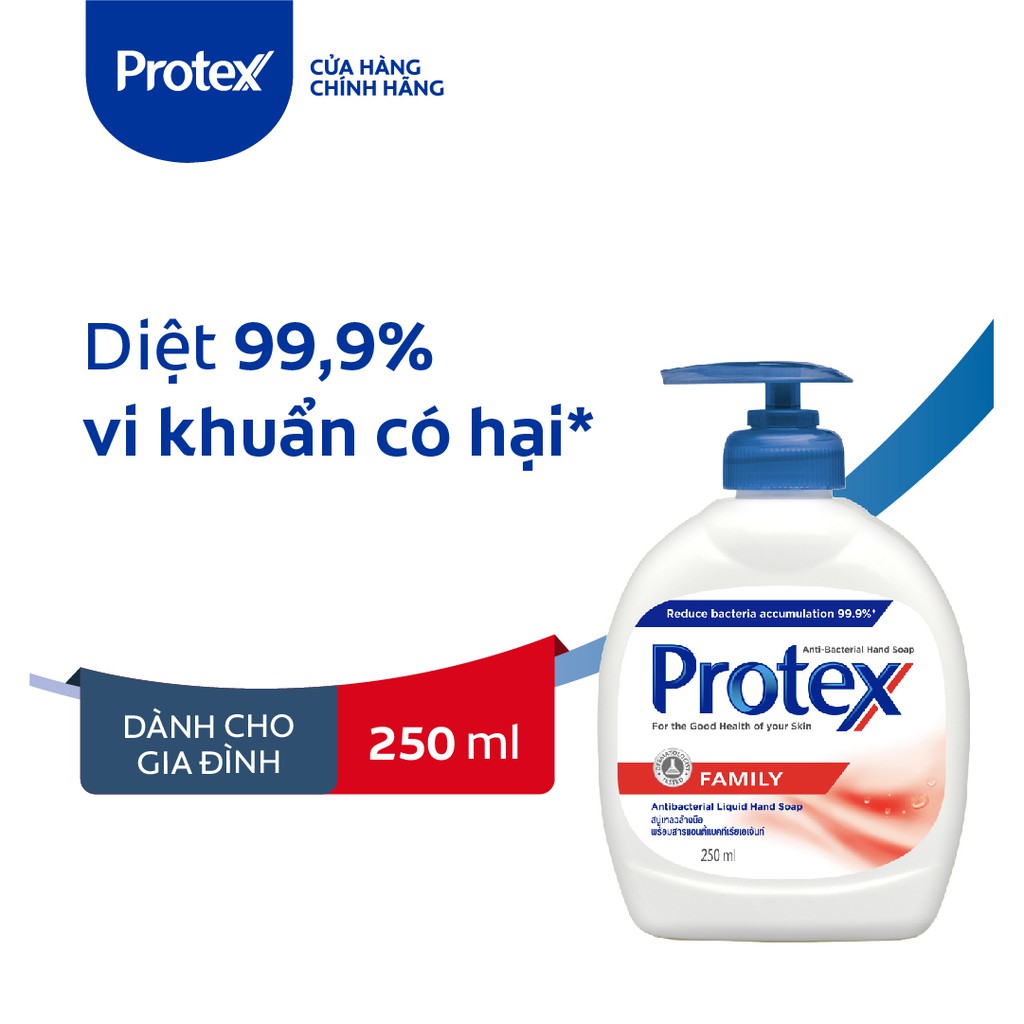 Nước rửa tay diệt khuẩn Protex Family 250ml/chai dành cho gia đình