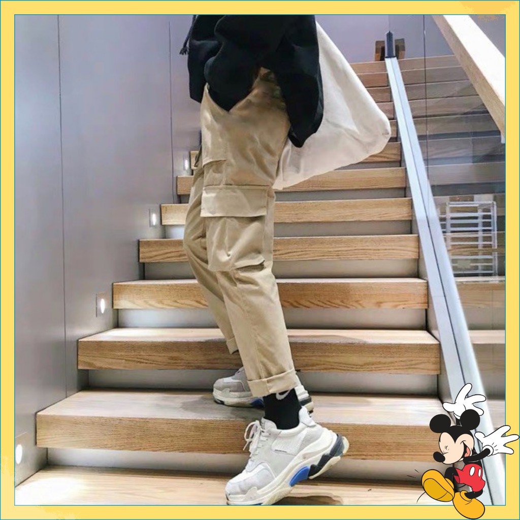 HOT_ Quần kaki túi hộp - unisex nam nữ