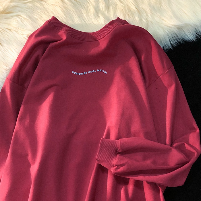 Mới Áo Hoodie Tay Dài Dáng Rộng Phong Cách Hàn Quốc Thời Trang Cho Nam Và Nữ 2021