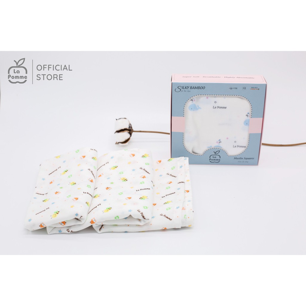 K003 Khăn đa năng sợi tre lụa (120x120) La Pomme