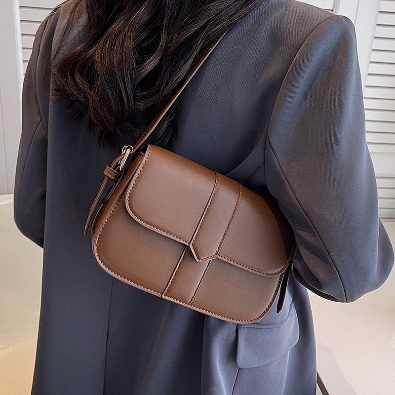 Túi đeo chéo  IELGY hình vuông nhỏ màu trơn đơn giản tùy chỉnh kích thước cho nữ