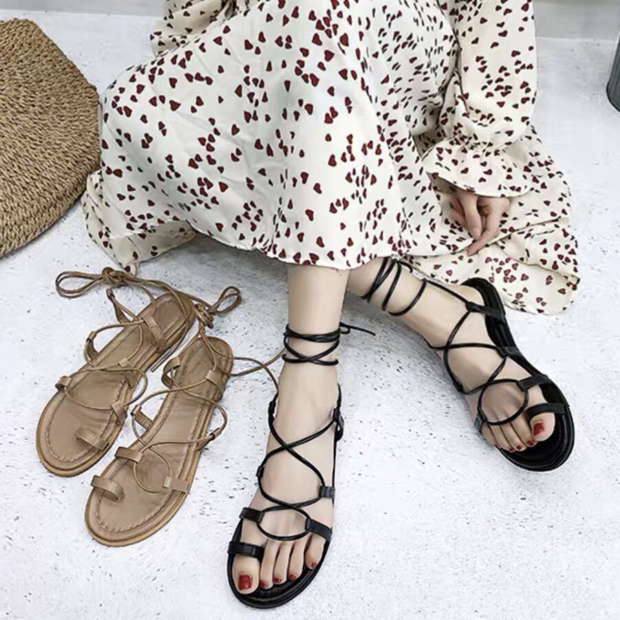 GIÀY SANDAL CỘT DÂY