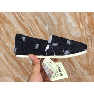 Giày TOMS Vải Jean Rách