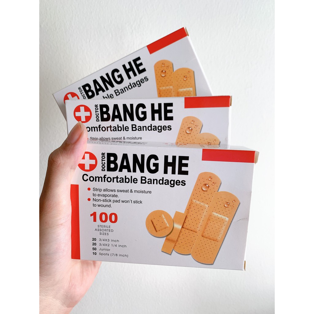 Hộp 100 băng gâu cá nhân các kích thước siêu tiện dụng