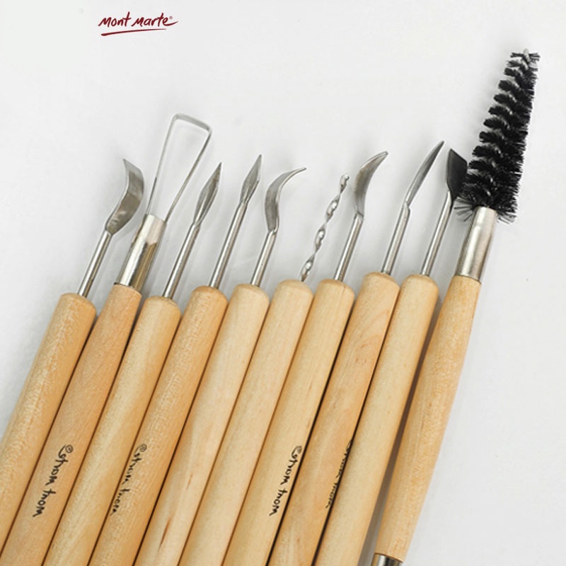 Mont Marte Clay Tool Set -11 Cây Dụng Cụ Nặn Tượng Điêu Khắc Đất Sét Làm Gốm