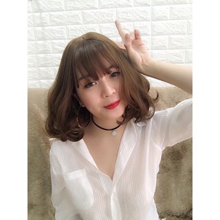 Tóc Giả Cả Đầu Xoăn Nhẹ CC53