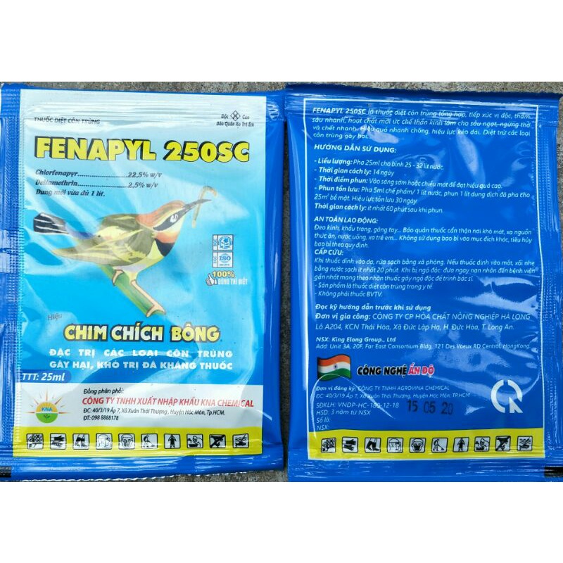 Chế phẩm diệt sâu đã kháng thuốc FENAPYL 250SC diệt sâu xanh da láng sâu tơ sâu lông sâu cuốn lá sâu đục quả sâu keo