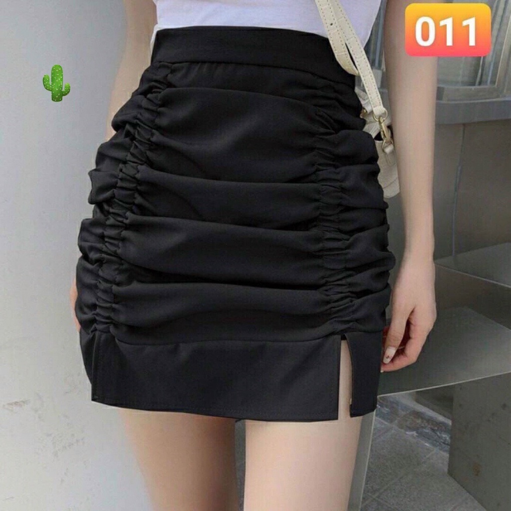 Chân váy kaki ngắn nhúm 2 bên cực xinh , chất kaki dày dặn