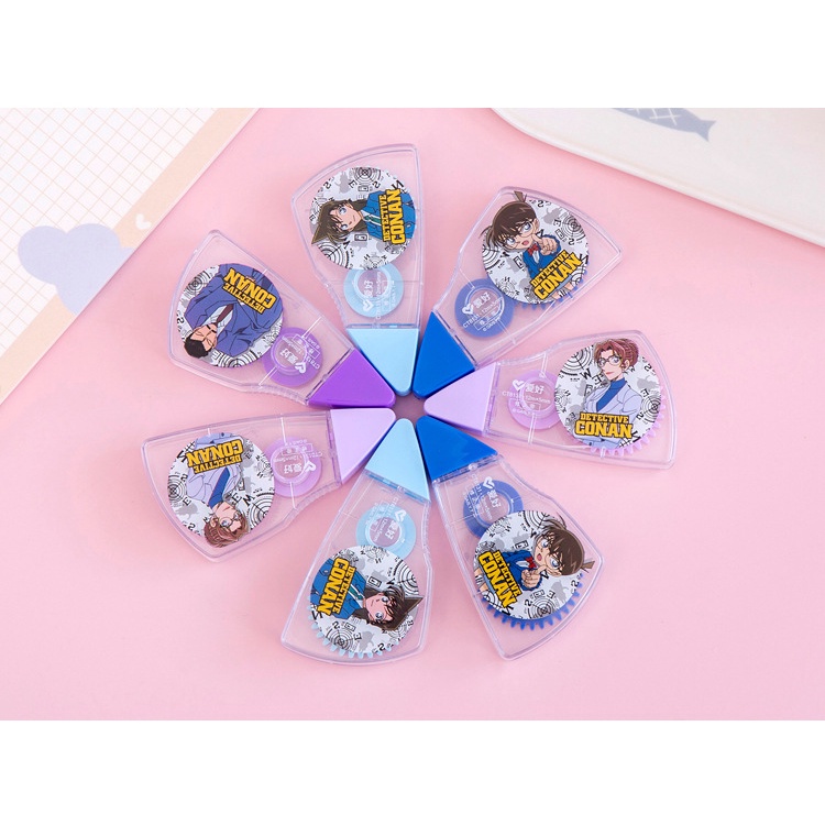 Bút Xóa Kéo Dạng Băng Keo Sáng Tạo In Hình Thám Tử Conan Liên Kết Sai Cho Học Sinh / Văn Phòng