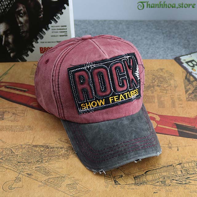 Mũ lưỡi trai nam nữ đẹp cao cấp rách cá tính nón kết đen