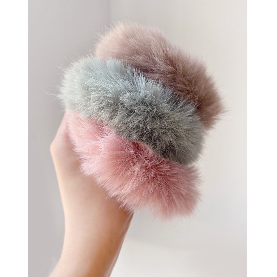 Dây Buộc Tóc Co Giãn Phối Lông Thỏ  Nhiều Màu Thời Trang Teen store TS791