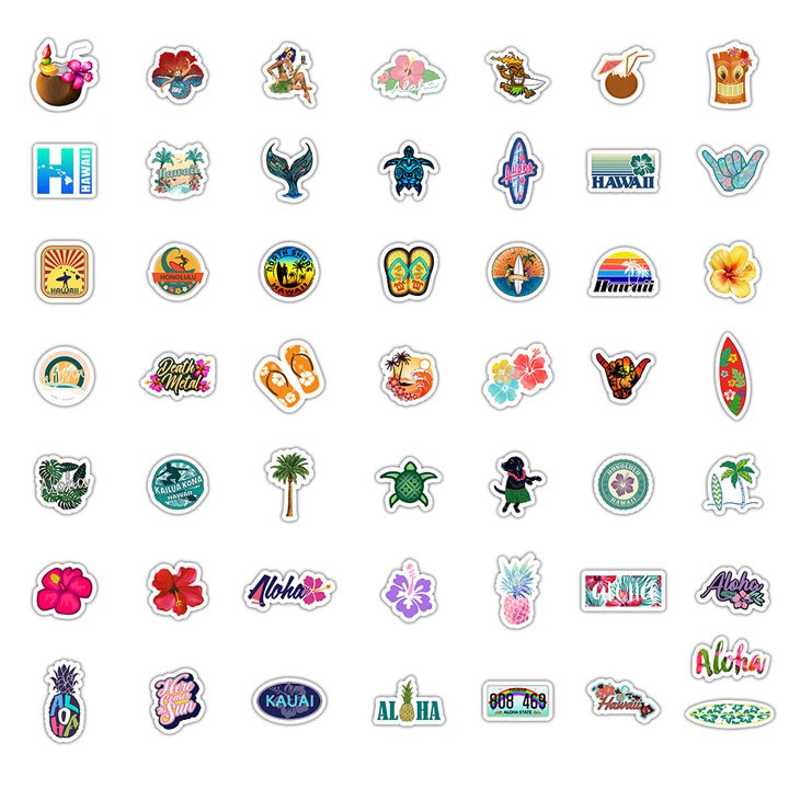 Bộ 50 Miếng Dán Decal Sticker Trang Trí DCK-001
