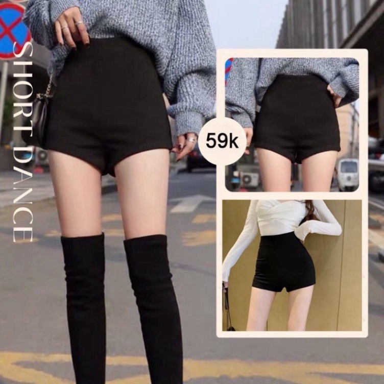 QUẦN SHORT DANCE LƯNG CAO, idol kpop nữ 2022 chất đẹp mầu trắng đen deal tốt xiao shop