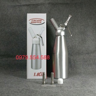 Bình xịt kem Whipper cream 1 lít hợp kim nhôm nguyên khối