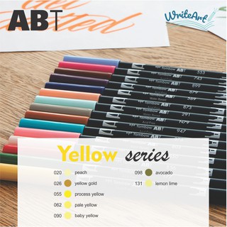(Yellow) Bút cọ 2 đầu Tombow AB-T - Tombow Dual Brush Pen AB-T