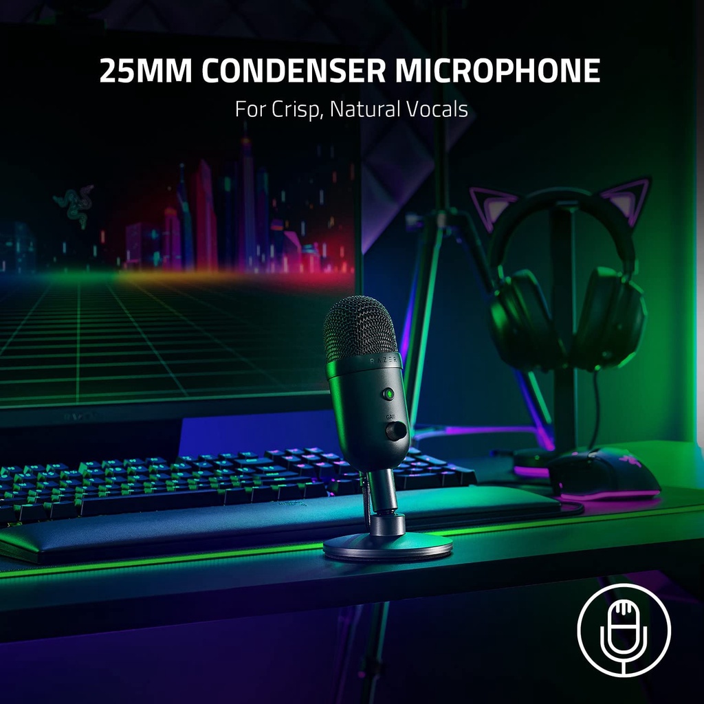 Thiết bị thu âm Razer Seiren V2 X-USB Microphone for Streamers