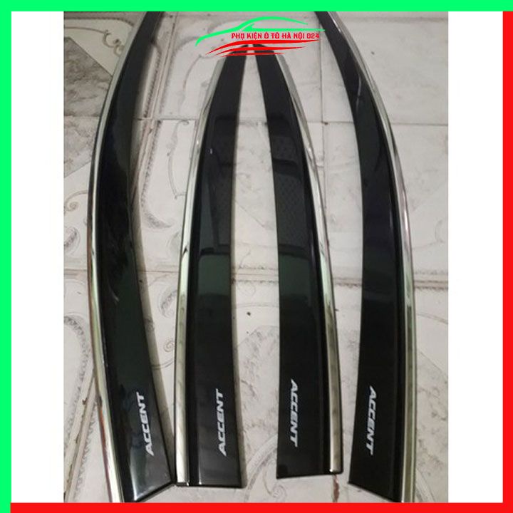Vè che mưa ô tô Accent 2018-2023 chỉ inox cao cấp