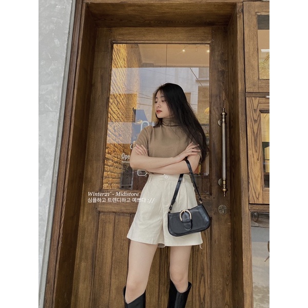 Quần Sooc nhung gân cúc chun sau (3322) (Ảnh/Video tự chụp)