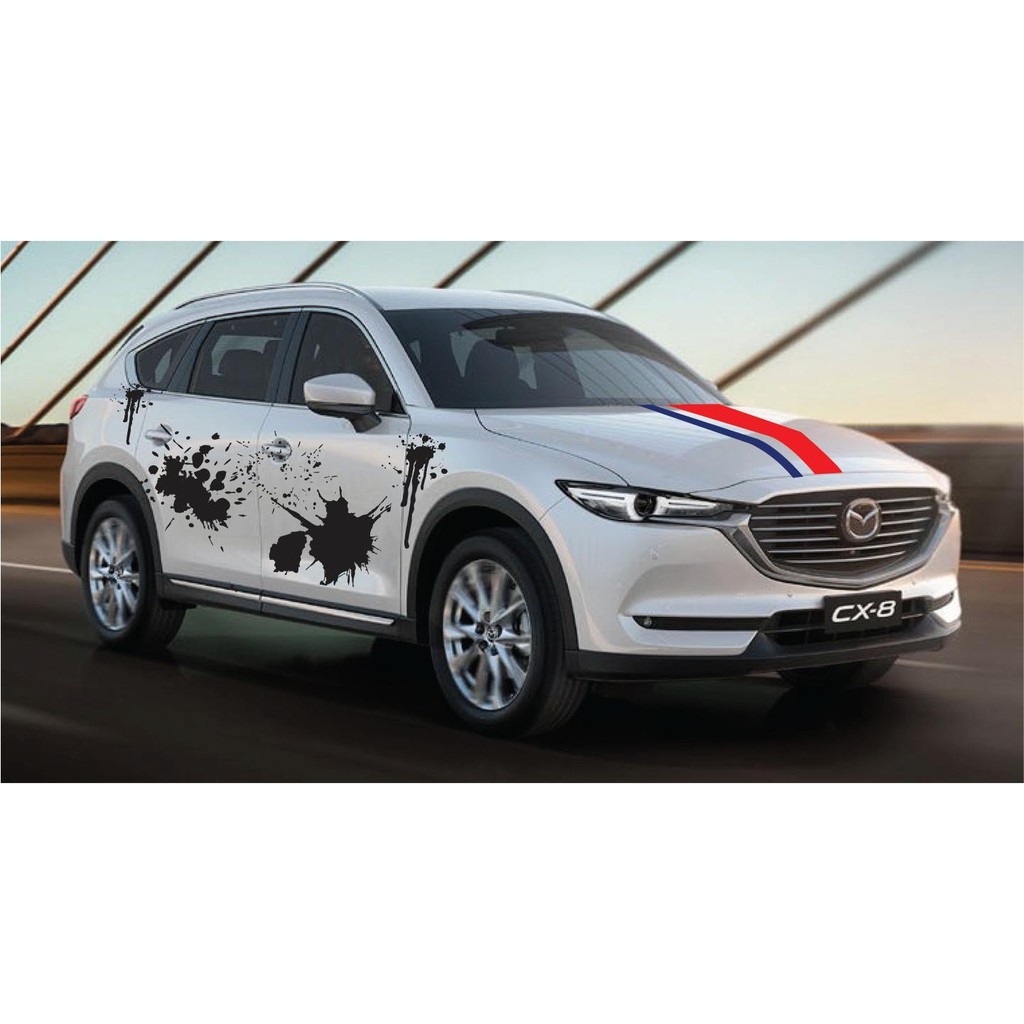 Tem  dán xe ô tô Mazda Cx8 phong cách thể thao