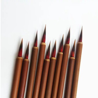 Bút tiểu hồng mao cán tre