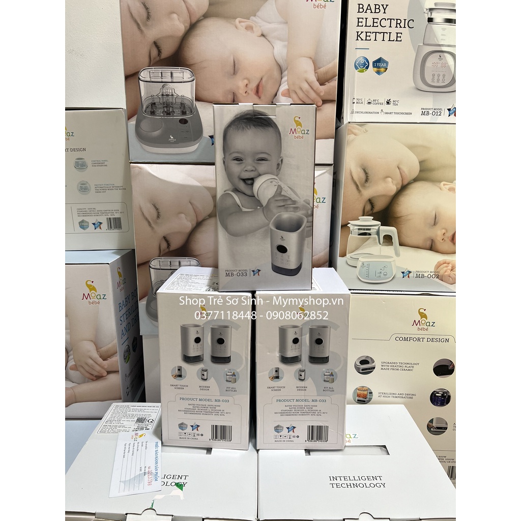 Máy hâm sữa siêu tốc thông minh Moaz Bebe MB033 - Bảo hánh chính hãng