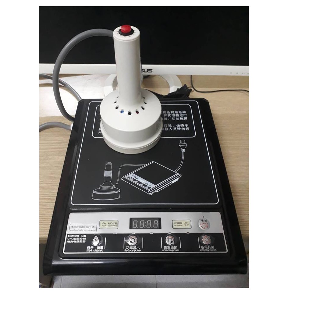 [GIÁ HỦY DIỆT] Máy dán màng nhôm đường kính 10cm công suất 1200W| Máy seal màng bạc | Máy Seal Màng Nhôm