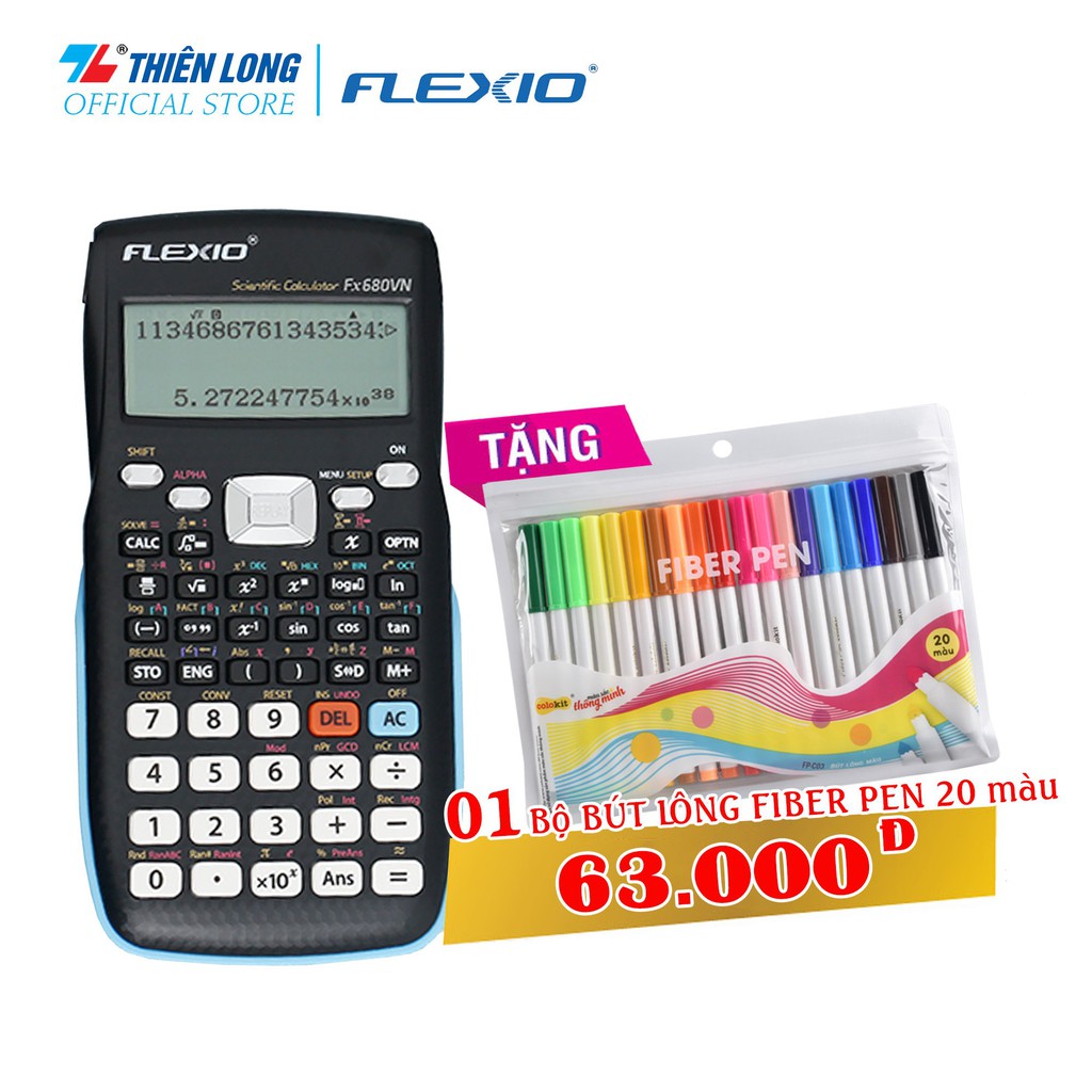 [ Mua 1 tặng 1 ] Combo Máy tính khoa học Flexoffice FX-590VN