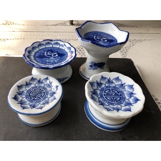 Chân Nến Thờ Men Lam