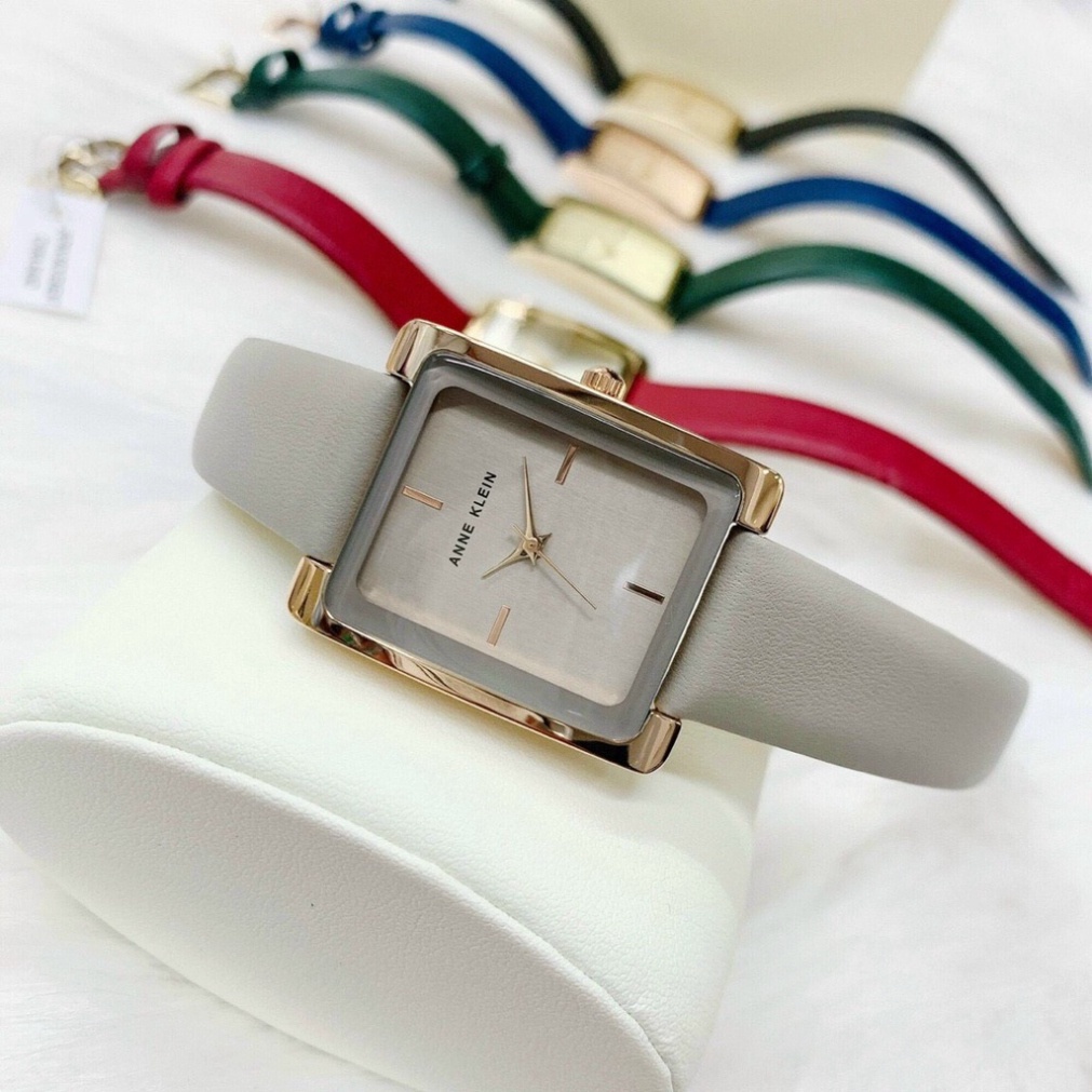 Đồng hồ nữ ANNE KLEIN mặt vuông dây da mềm mịn sắc nét sang trọng, bảo hành 12 tháng | BigBuy360 - bigbuy360.vn