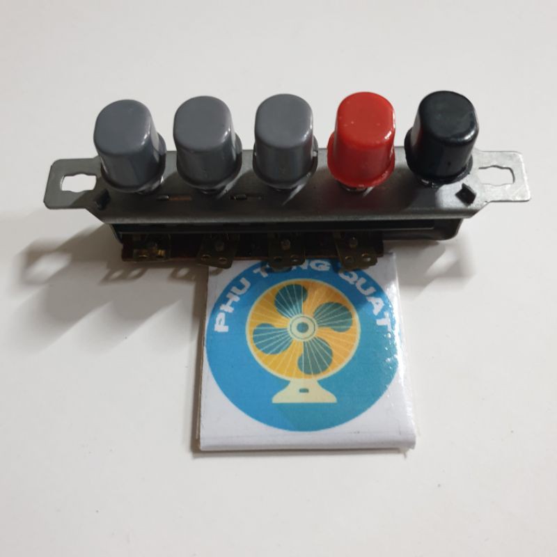 Công tắc quạt 4 5 nút bầu - phụ tùng quạt phím bấm