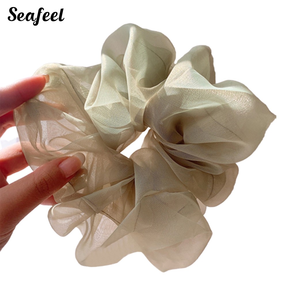 Dây Buộc Tóc Co Giãn Màu Trơn Cho Nữ