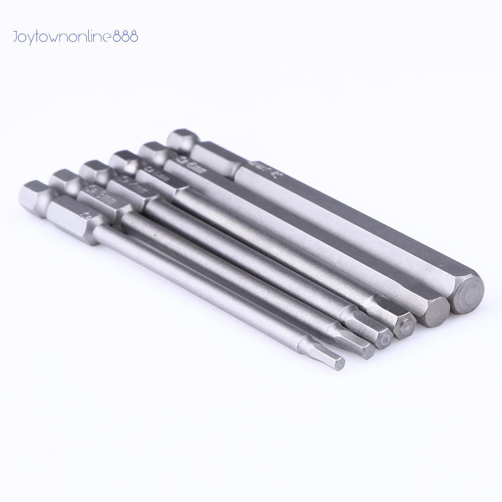 6 mũi vít chuyên dụng cho máy tháo đinh vít đầu nối lục giác 1/4 inch