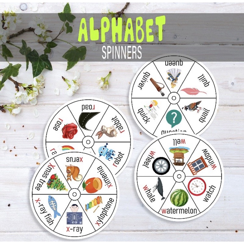 [giá sỉ] Đồ chơi giáo dục sớm  Vòng xoay chữ cái Tiếng anh
