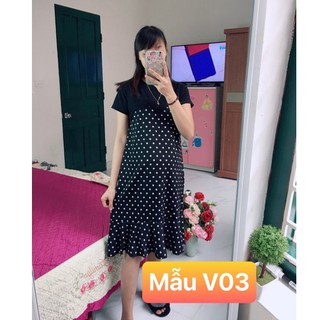 Váy bầu MÙA HÈ chấm bi