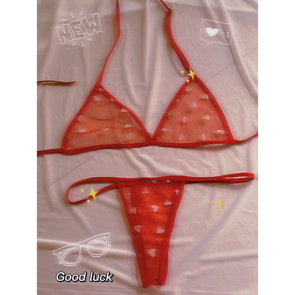 BK020 Bộ đồ lót ren set lọt khe gồm quần lót và áo lót nữ - Camluu99