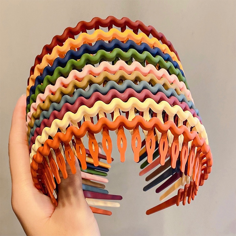 Băng Đô Rửa Mặt / Trang Điểm Rửa Mặt Màu Trơn Đơn Giản Chống Trượt Thời Trang Cho Nữ