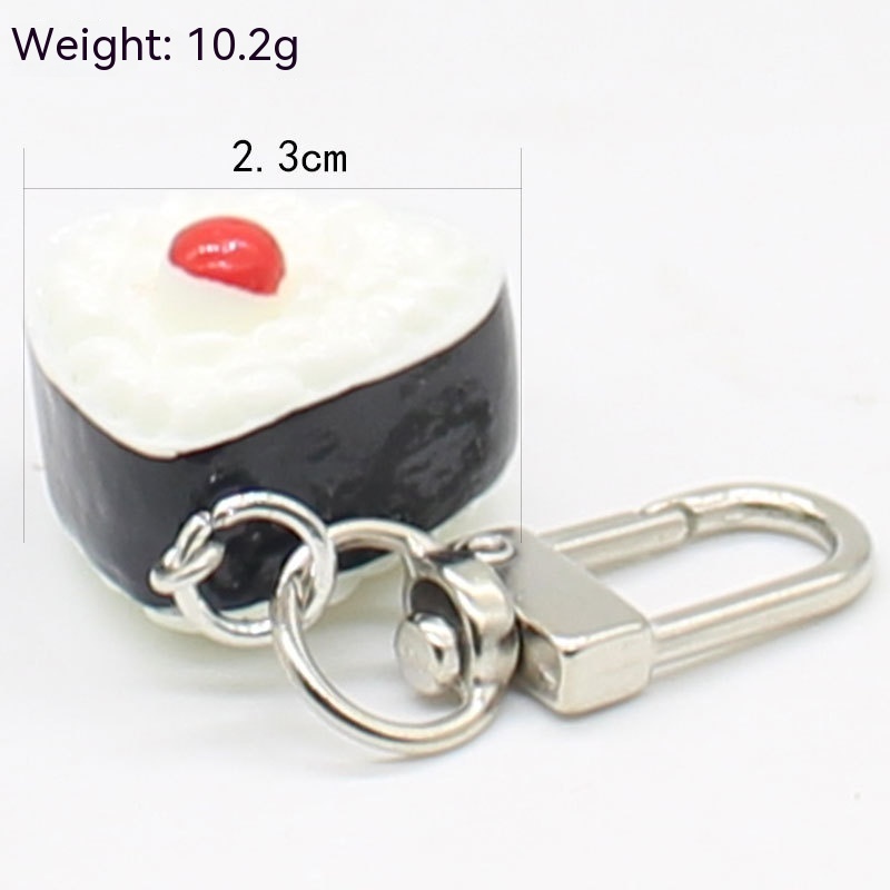 Móc Khóa Hình Bánh Pizza Zongzi Và Hạt Đậu Thiết Kế Sáng Tạo