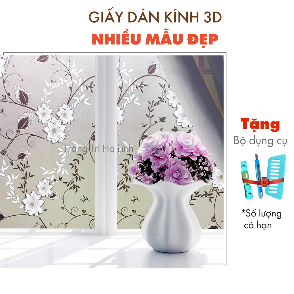 20 mẫu decal dán kính 3d hoa văn mờ giấy dán kính cửa sổ đẹp trang trí giá rẻ