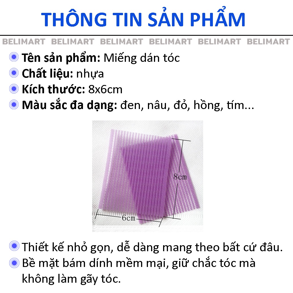 Miếng dán tóc giúp giữ tóc cố định khi trang điểm, rửa mặt tiện lợi xinh xắn Beli BL028