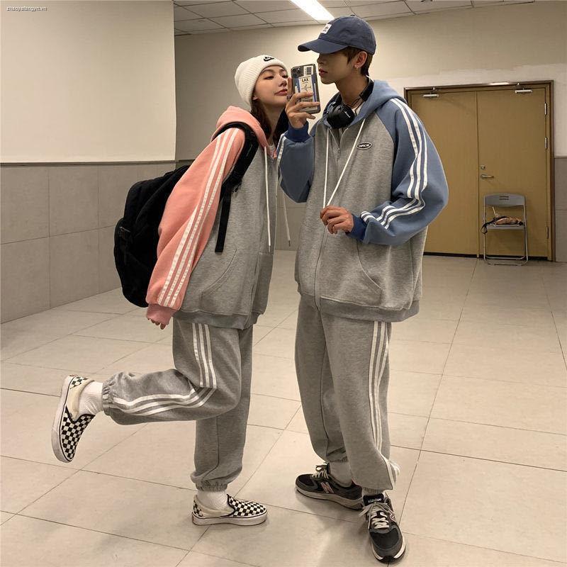 Set đồ thể thao hai mảnh áo khoác cardigan thời trang xuân thu cho nam sinh
