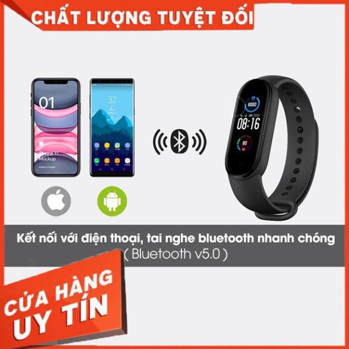 [FREESHIP] Vòng tay theo dõi sức khoẻ kiêm đồng hồ thông minh M5,pin trâu, đo hiệu năng chạy bộ, bảo hành 6 tháng