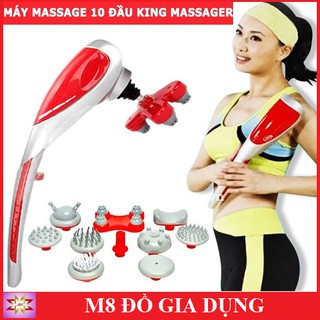 Máy mát-xa cầm tay 10 đầu King Massage - m8 đồ gia dụng