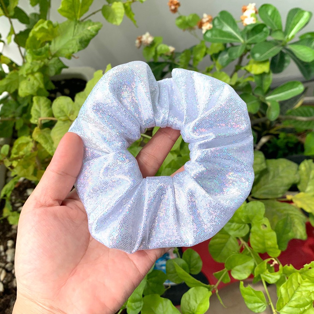 Cột tóc scrunchies hologram