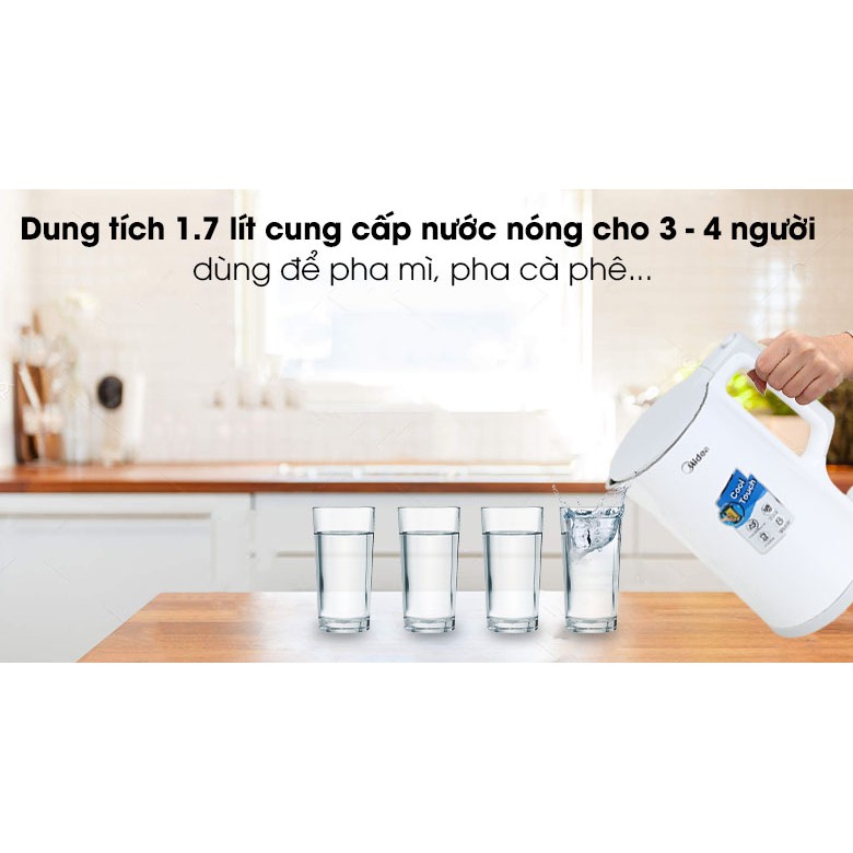 Bình đun siêu tốc Midea 1.7 lít MK-17DW